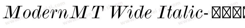 ModernMT Wide Italic字体转换